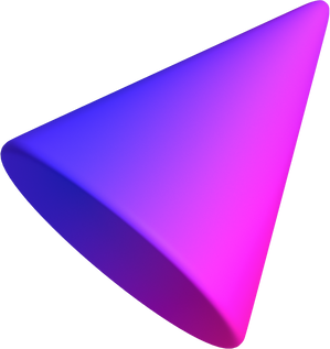 Vibrant Blocky 3D Shape Gradient Cone